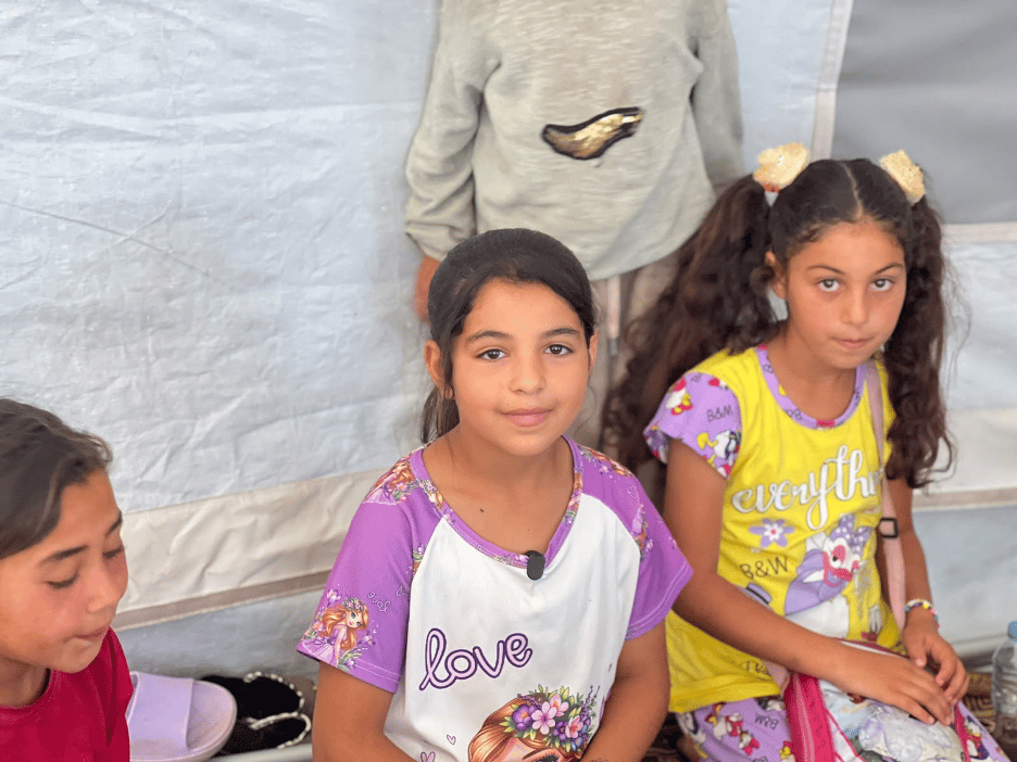 Ro'a, a student at our school in Gaza