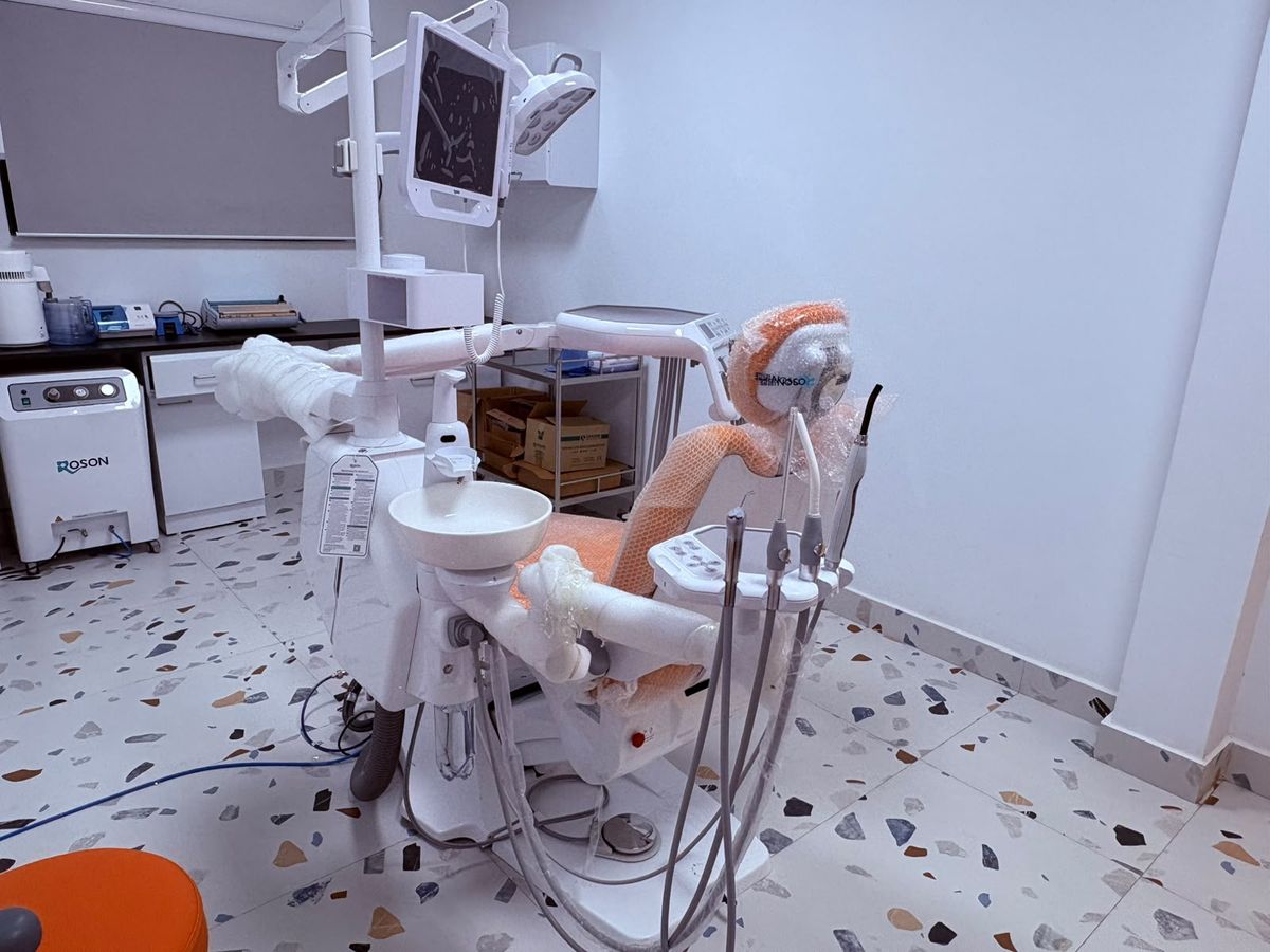 A dental chair in a treatment room