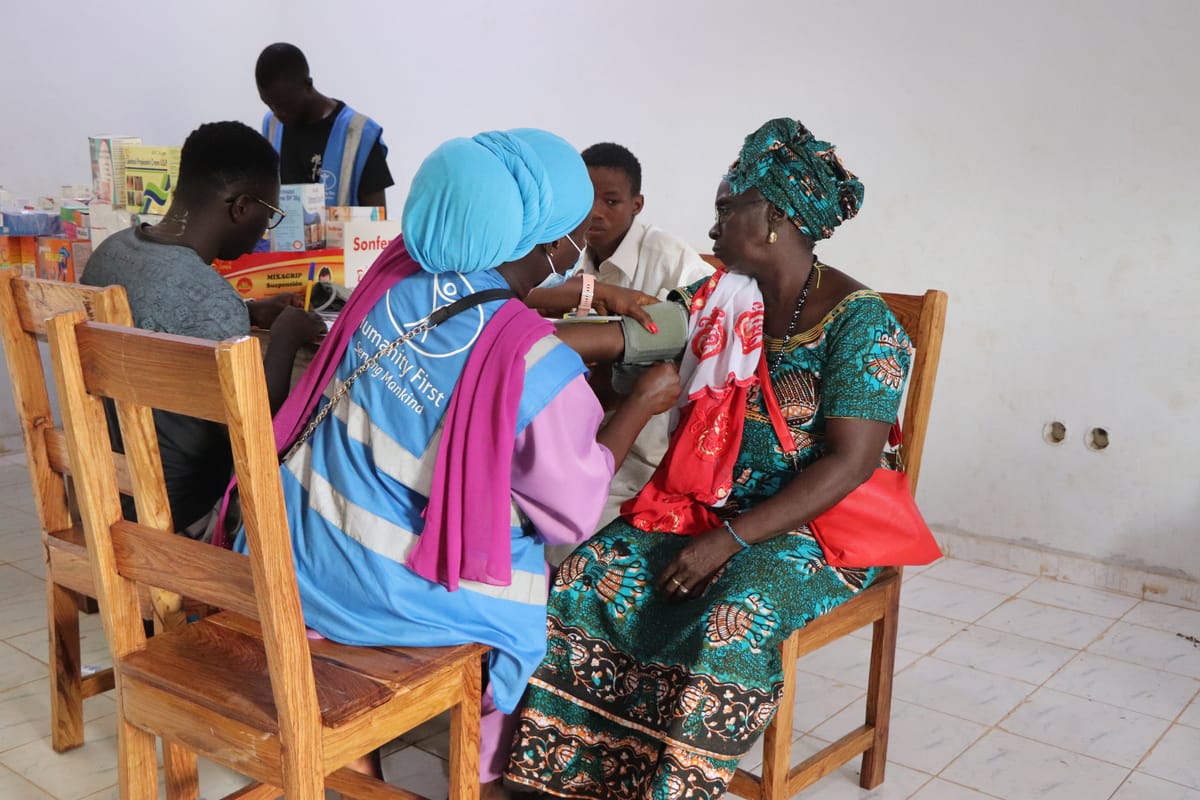 The Humanity First medical camp in Bafatá