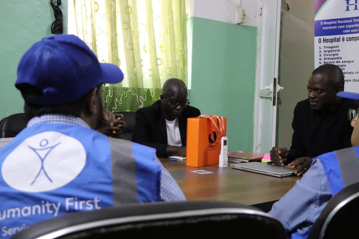 Humanity First team meeting the director of the country's largest hospital