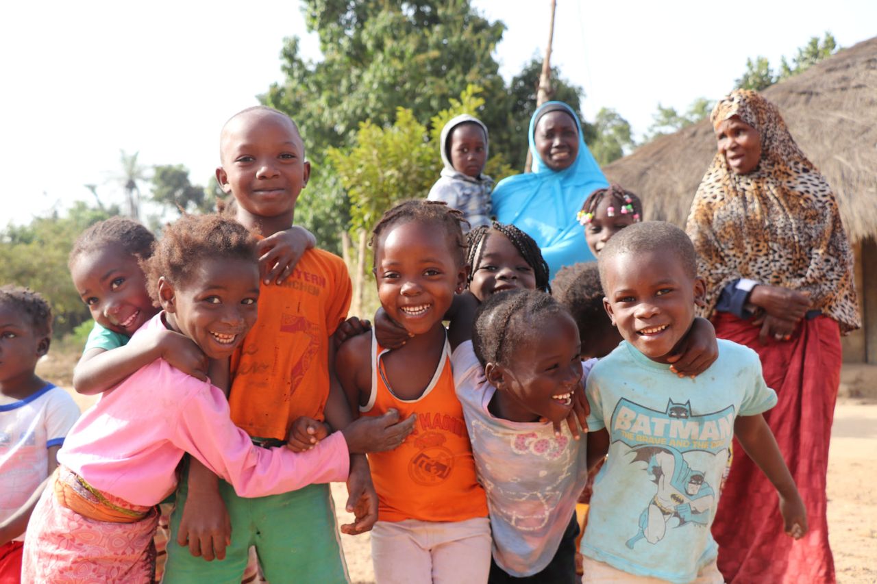 Smiling children at a Humanity First UK project