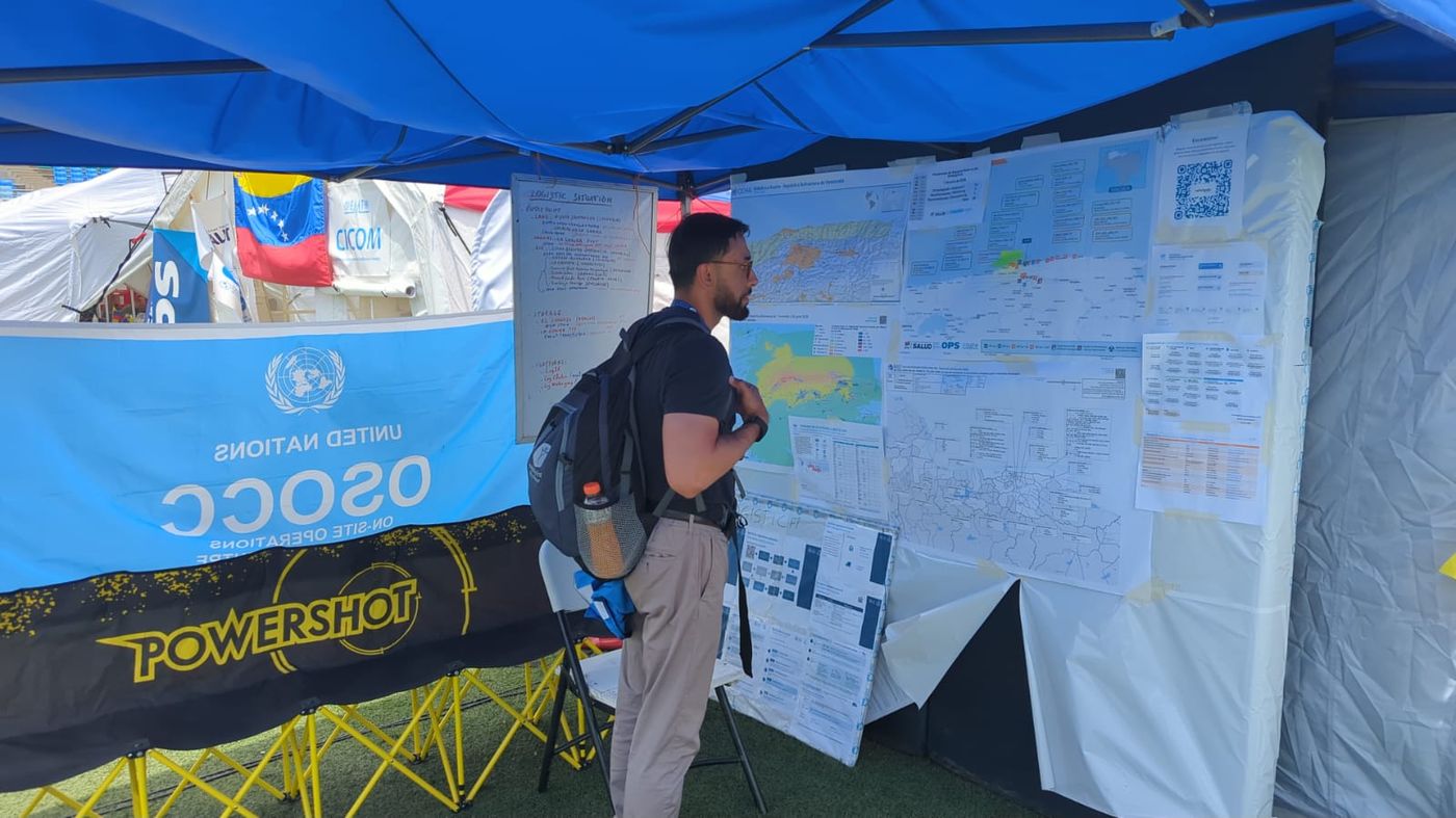 Humanity First team at the OCHA humanitarian coordination board in Venezuela