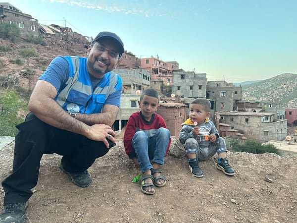 Children in Morocco assisted after the earthquake
