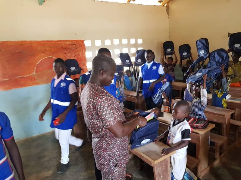 A classroom in Côte d'Ivoire