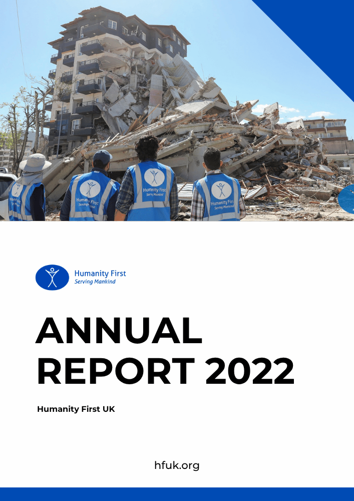 Humanity First UK 2022 Annual Report cover