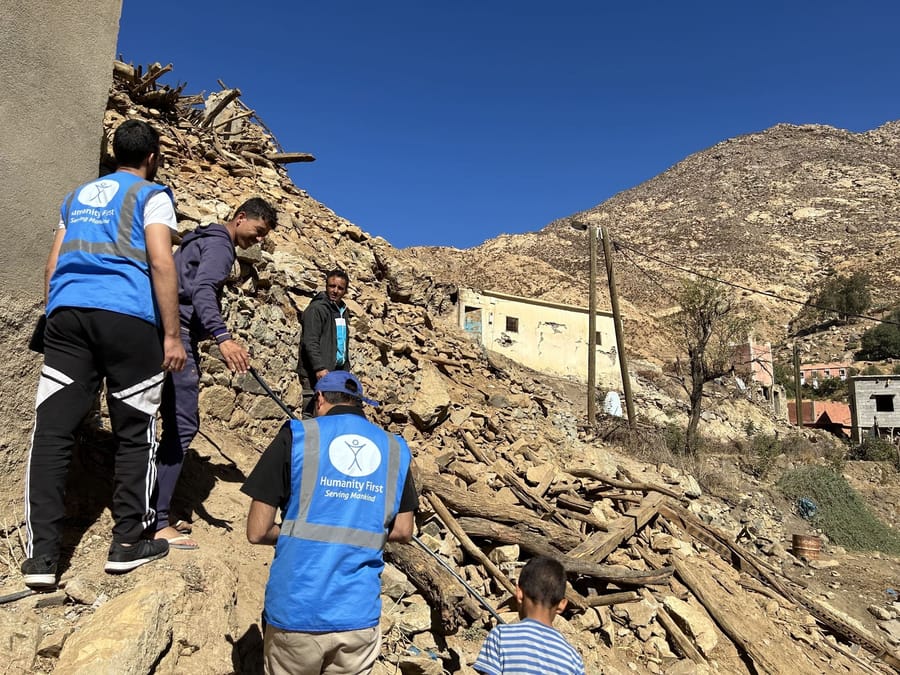 Humanity First UK disaster relief response in Morocco